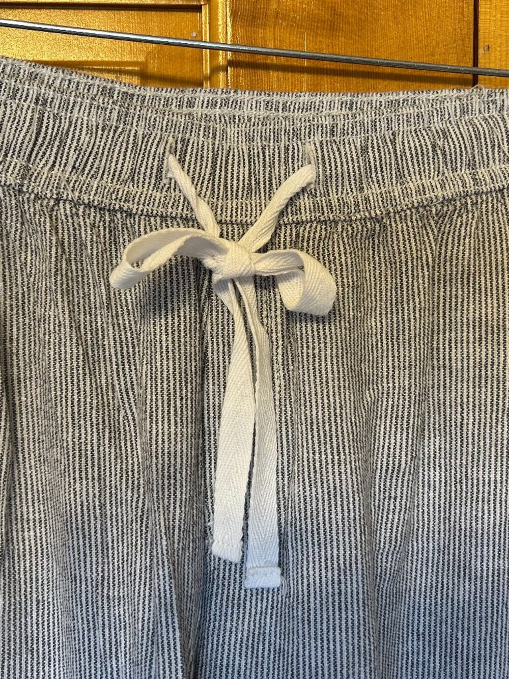 Briggs Linen blue/white stripe pants - SZ L